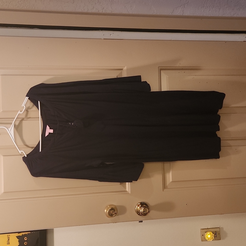 Lilly Pulitzer Del Largo Navy Blue Tunic Dress w/ Bell Sleeves Size 12
